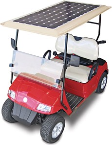 solar golf cart, solar powered golf cart